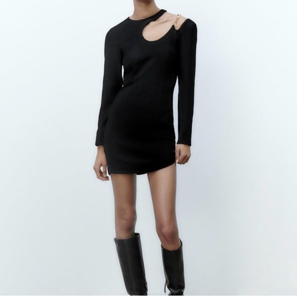Zara cutout chain dress